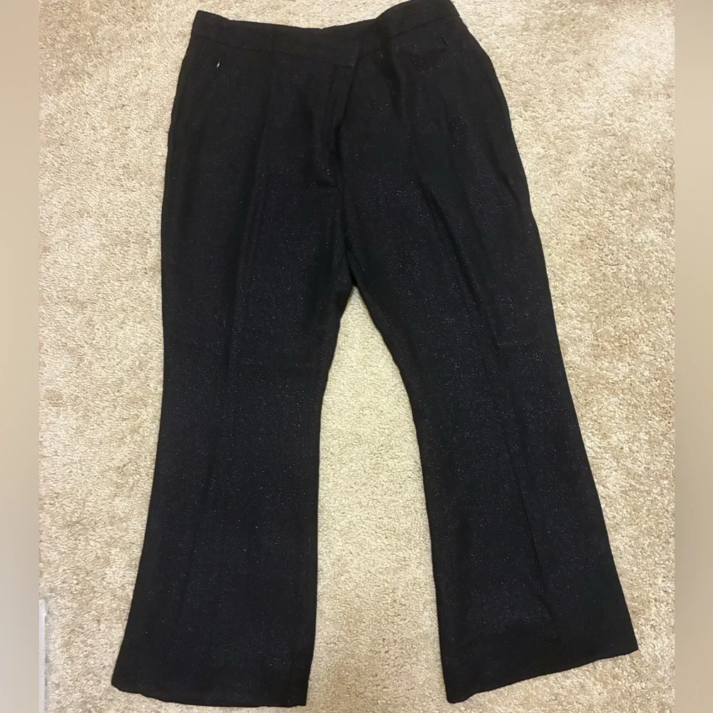 Akris wool blend shimmer black trousers - Picture 2 of 3